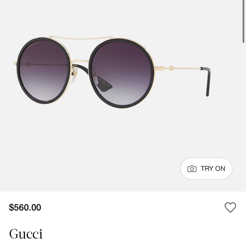 Gucci Black and Gold Gradient Sunglasses